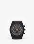 Watch with faux leather strap